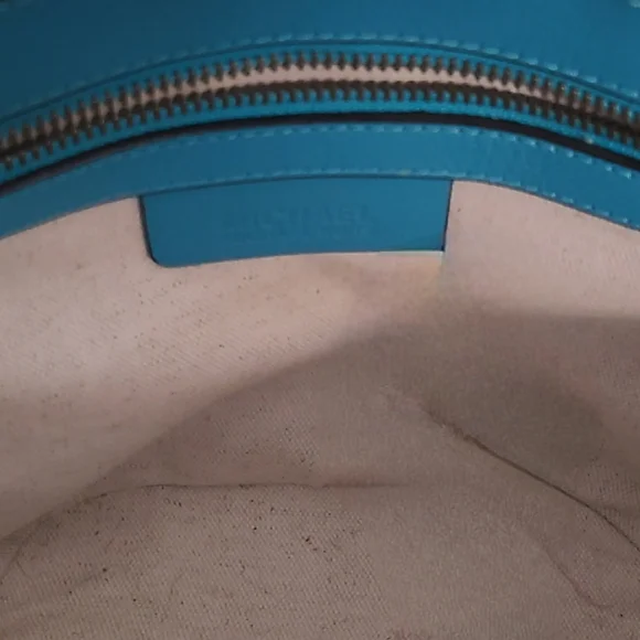 Michael Kors Woven Tan and Blue Shoulder Bag - Picture 10 of 12